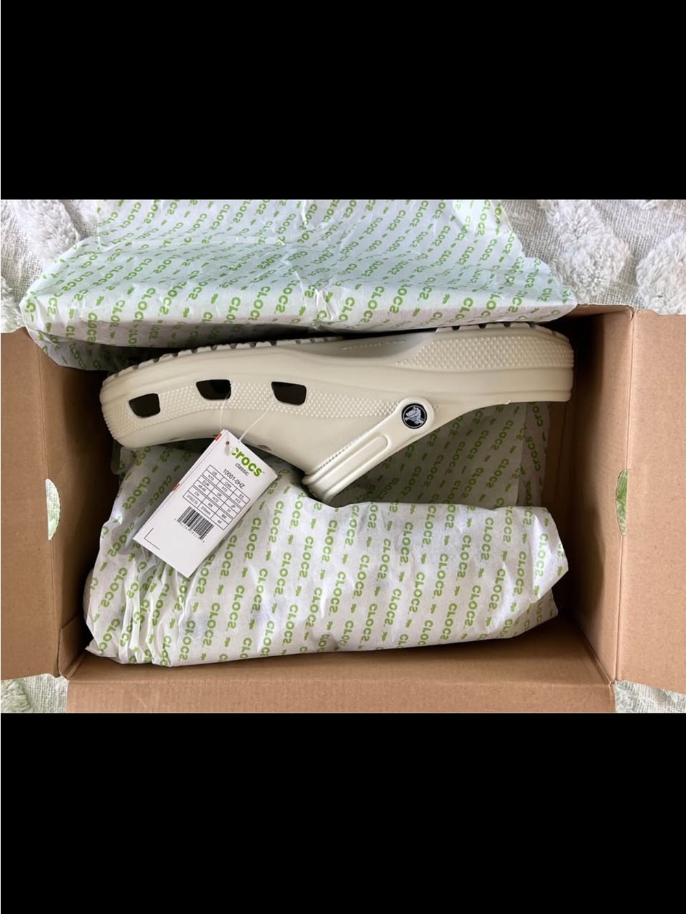 Men’s size 13 Cream crocs NWT